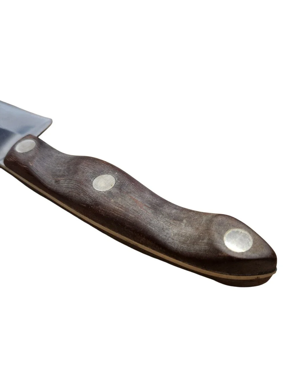 Vintage Cutco Chef's Knife No 25 Chef Brown Wood Carved Handle Sharp